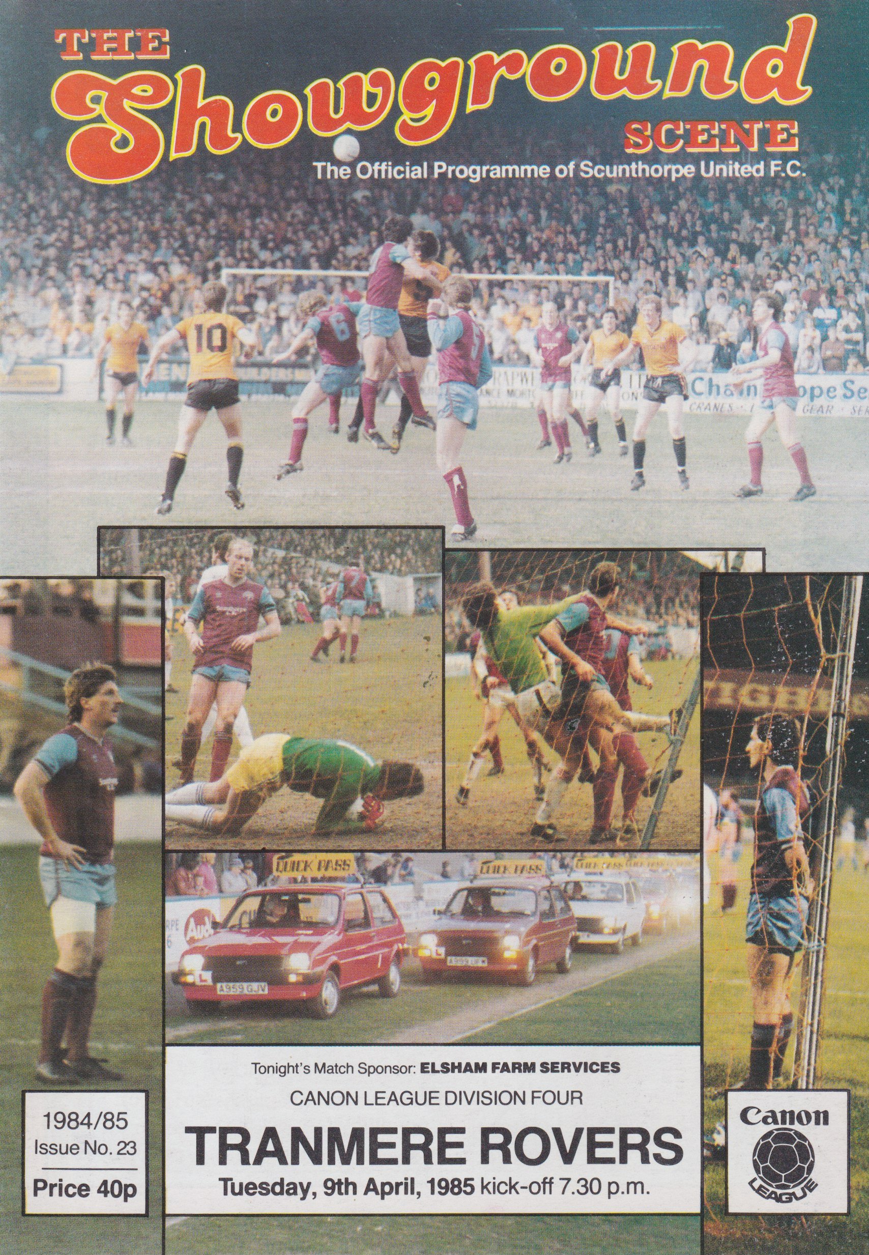 Scunthorpe United v Tranmere Rovers match programme